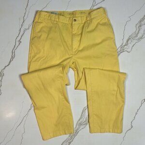 Orvis Chino Pants Size 38x30 Mens Yellow Khaki Twill Straight Leg OR0L8G